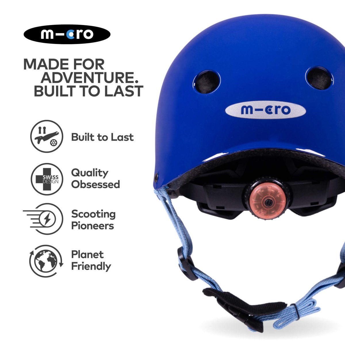 Micro Scooters Micro Plain Deluxe Helmet – Helmets for children, available at Learning Bugs UK