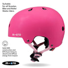 Micro Scooters Micro Plain Deluxe Helmet – Helmets for children, available at Learning Bugs UK