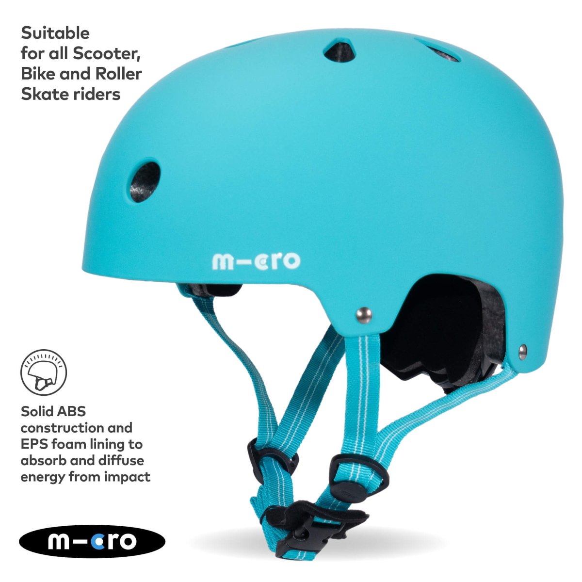 Micro Scooters Micro Plain Deluxe Helmet – Helmets for children, available at Learning Bugs UK