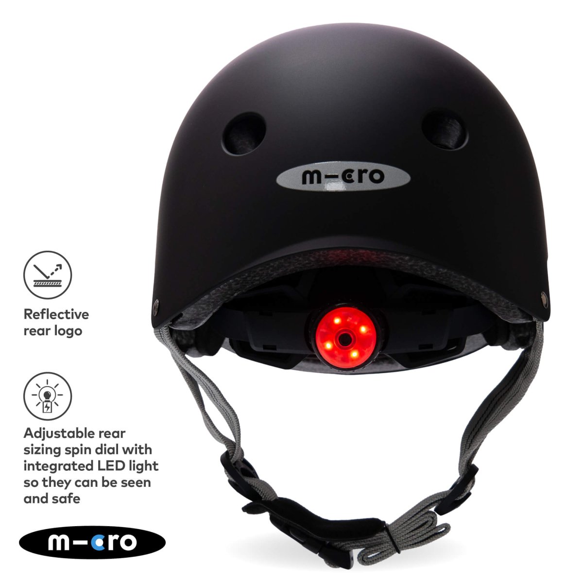 Micro Scooters Micro Plain Deluxe Helmet – Helmets for children, available at Learning Bugs UK