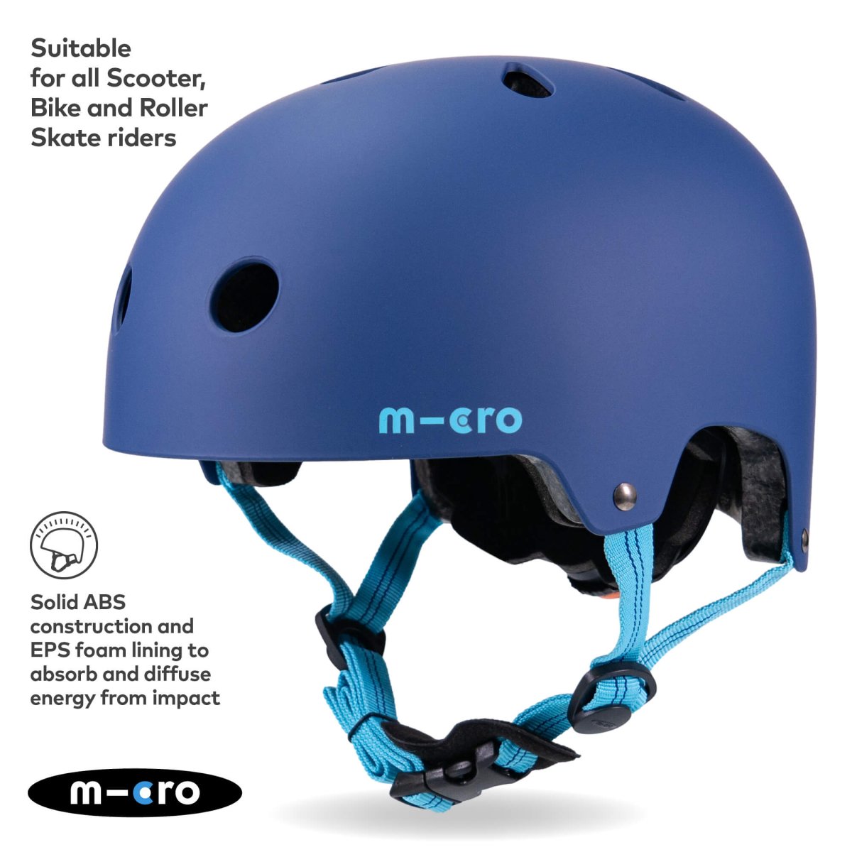 Micro Scooters Micro Plain Deluxe Helmet – Helmets for children, available at Learning Bugs UK