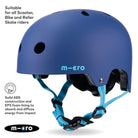 Micro Scooters Micro Plain Deluxe Helmet – Helmets for children, available at Learning Bugs UK