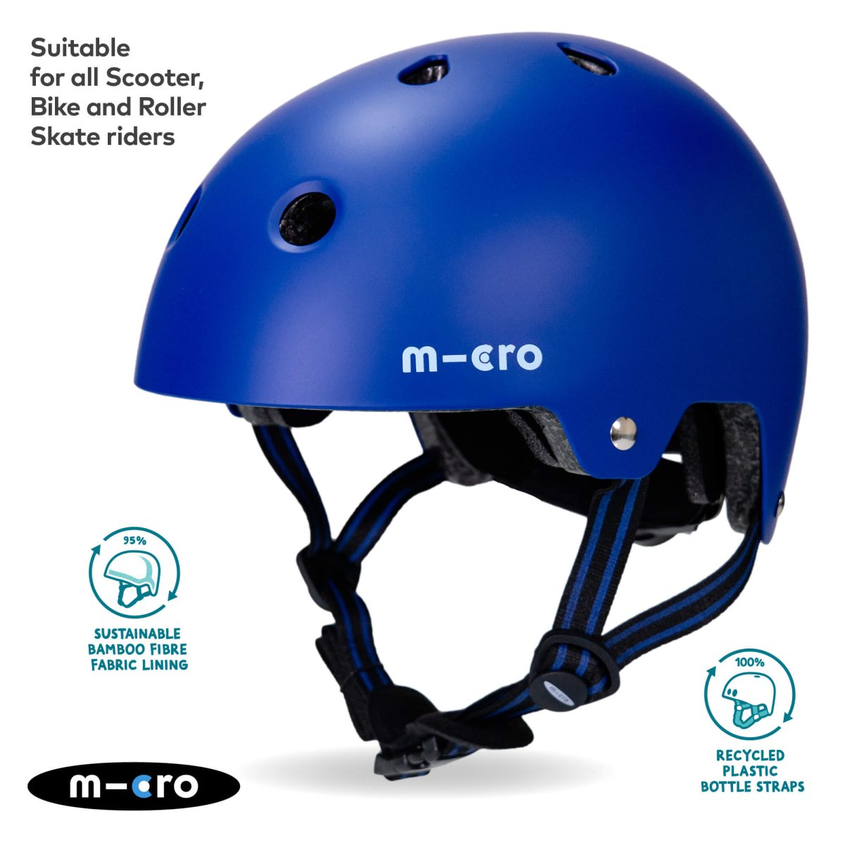 Micro Scooters Micro Plain ECO Matt Helmet – Helmets for children, available at Learning Bugs UK