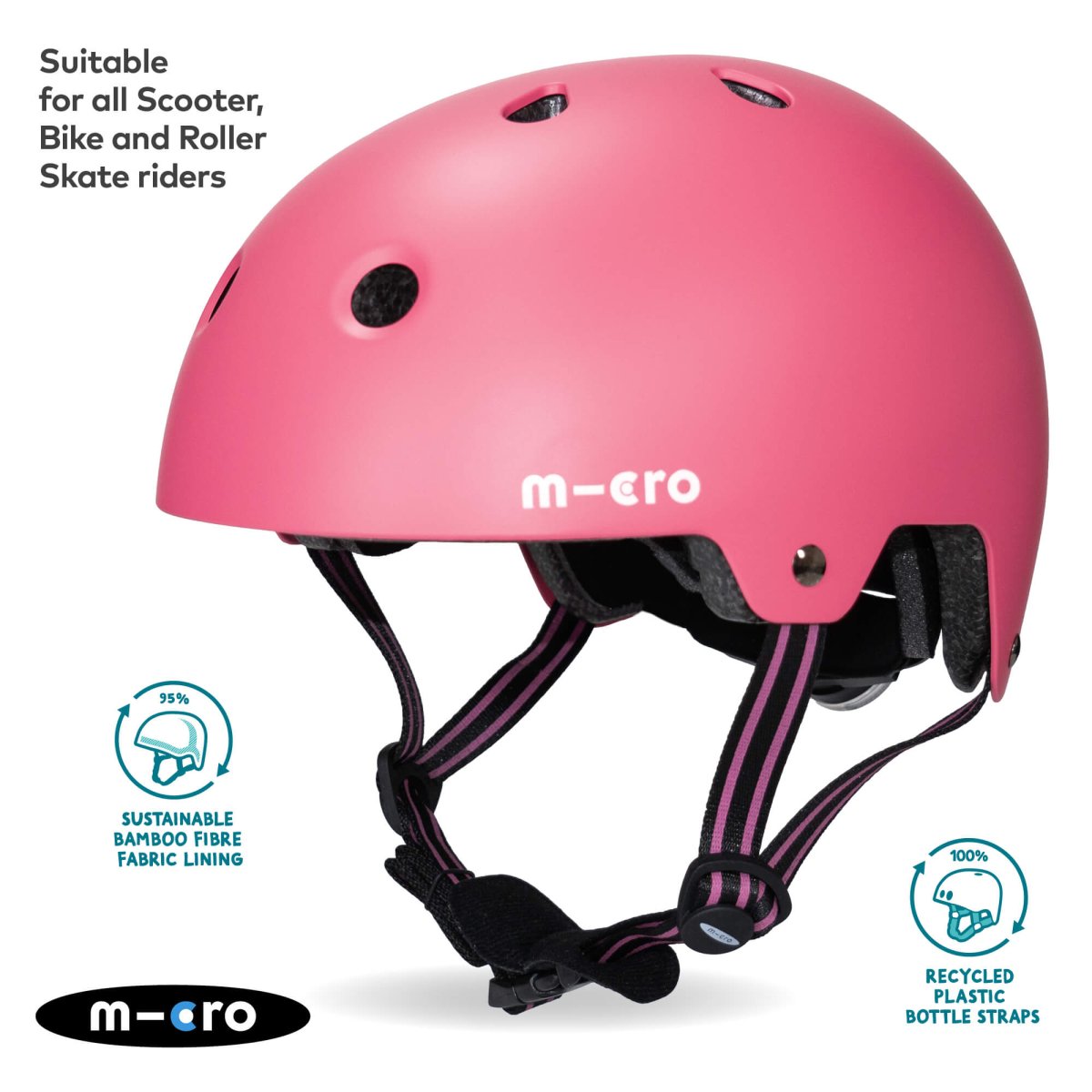 Micro Scooters Micro Plain ECO Matt Helmet – Helmets for children, available at Learning Bugs UK