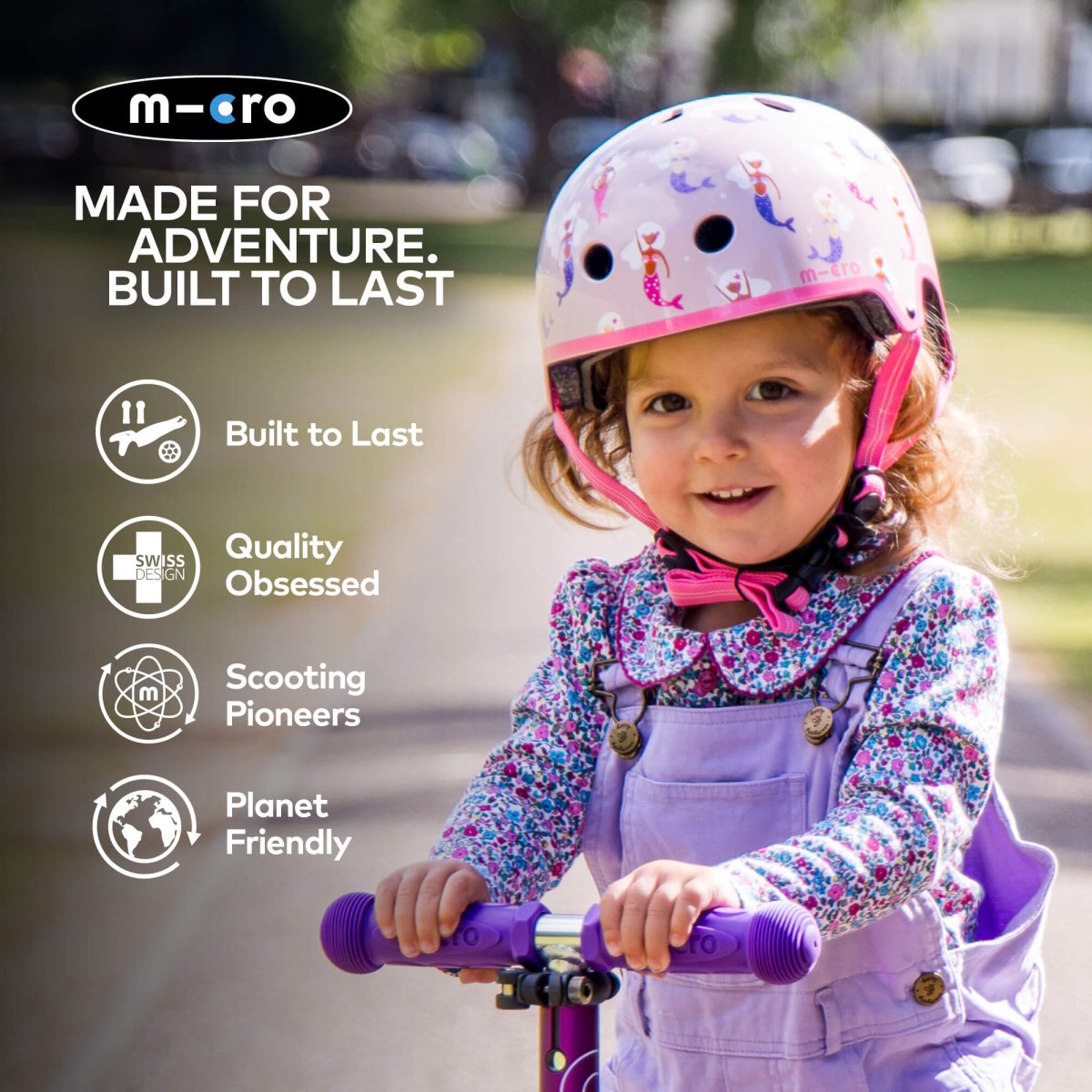 Micro Scooters Micro Printed Deluxe Helmet – Helmets for children, available at Learning Bugs UK