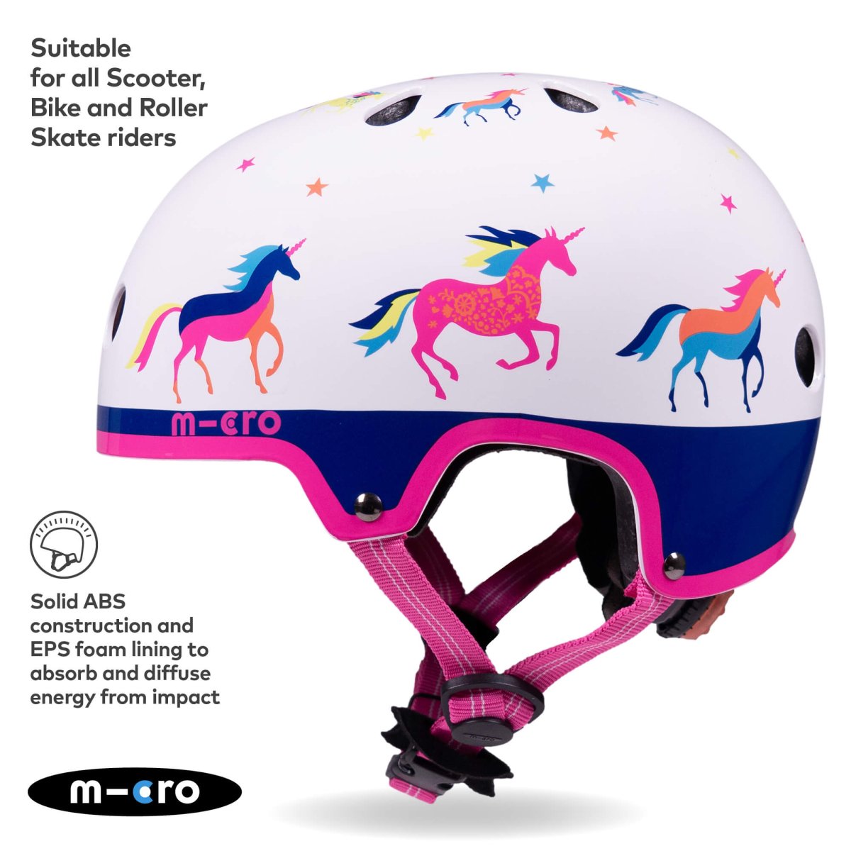 Micro Scooters Micro Printed Deluxe Helmet – Helmets for children, available at Learning Bugs UK