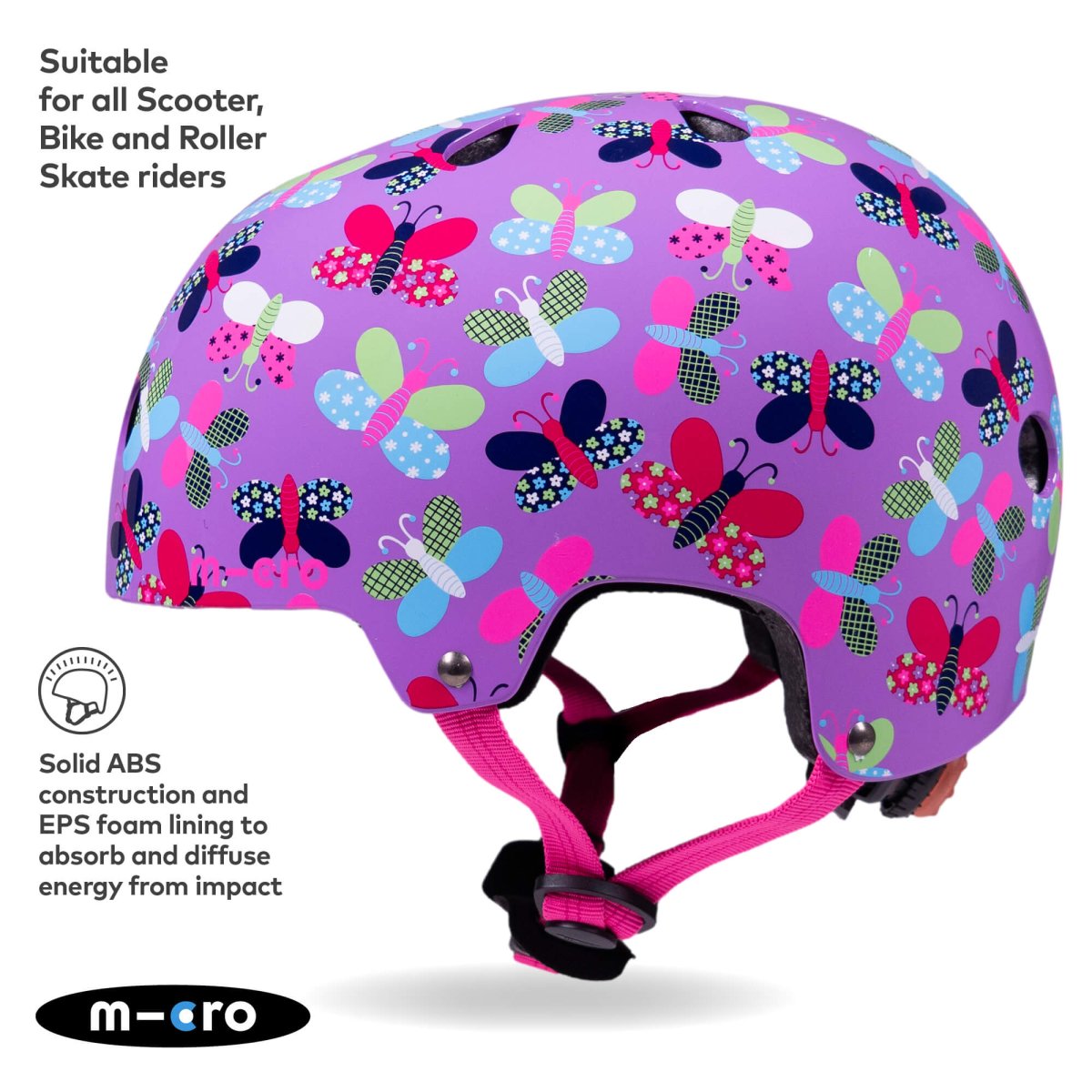Micro Scooters Micro Printed Deluxe Helmet – Helmets for children, available at Learning Bugs UK