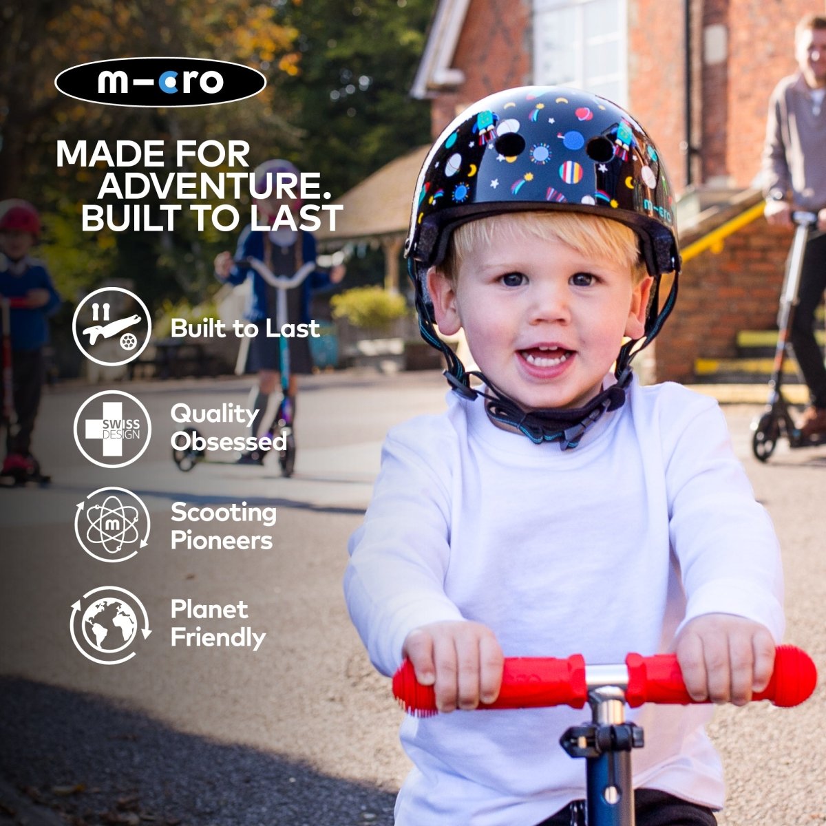 Micro Scooters Micro Printed Deluxe Helmet – Helmets for children, available at Learning Bugs UK
