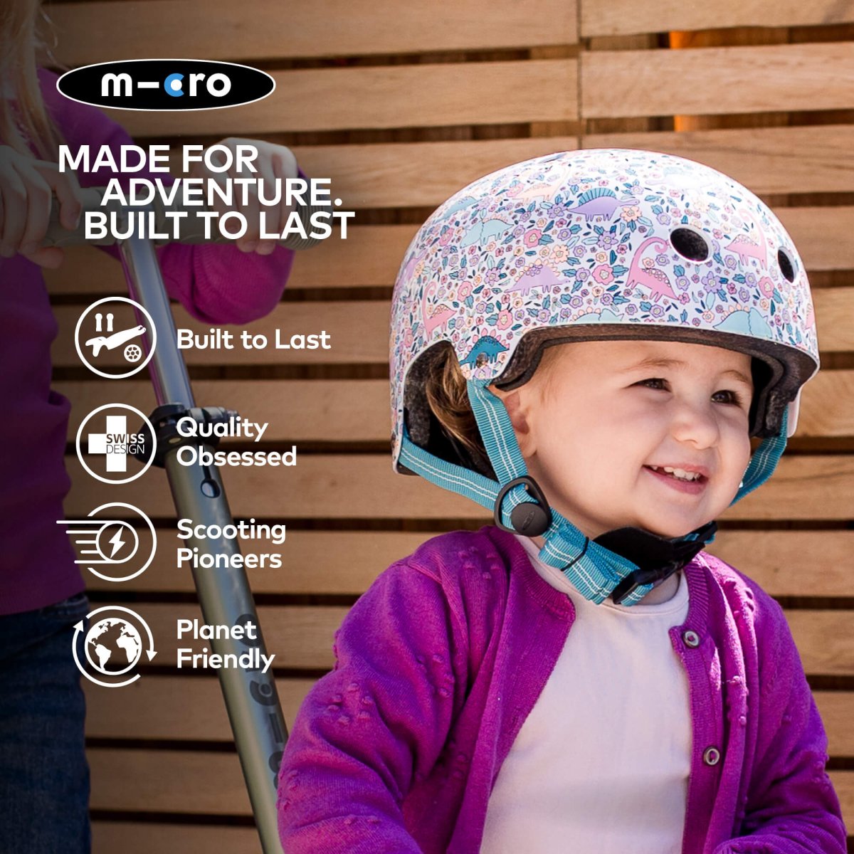 Micro Scooters Micro Printed Deluxe Helmet – Helmets for children, available at Learning Bugs UK