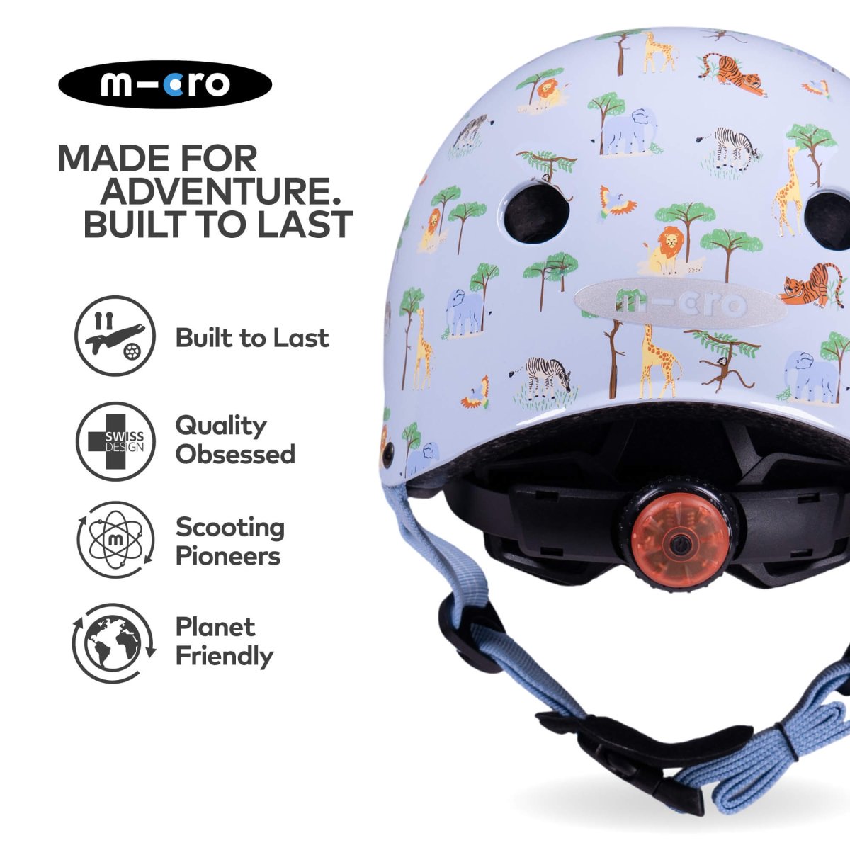 Micro Scooters Micro Printed Deluxe Helmet – Helmets for children, available at Learning Bugs UK