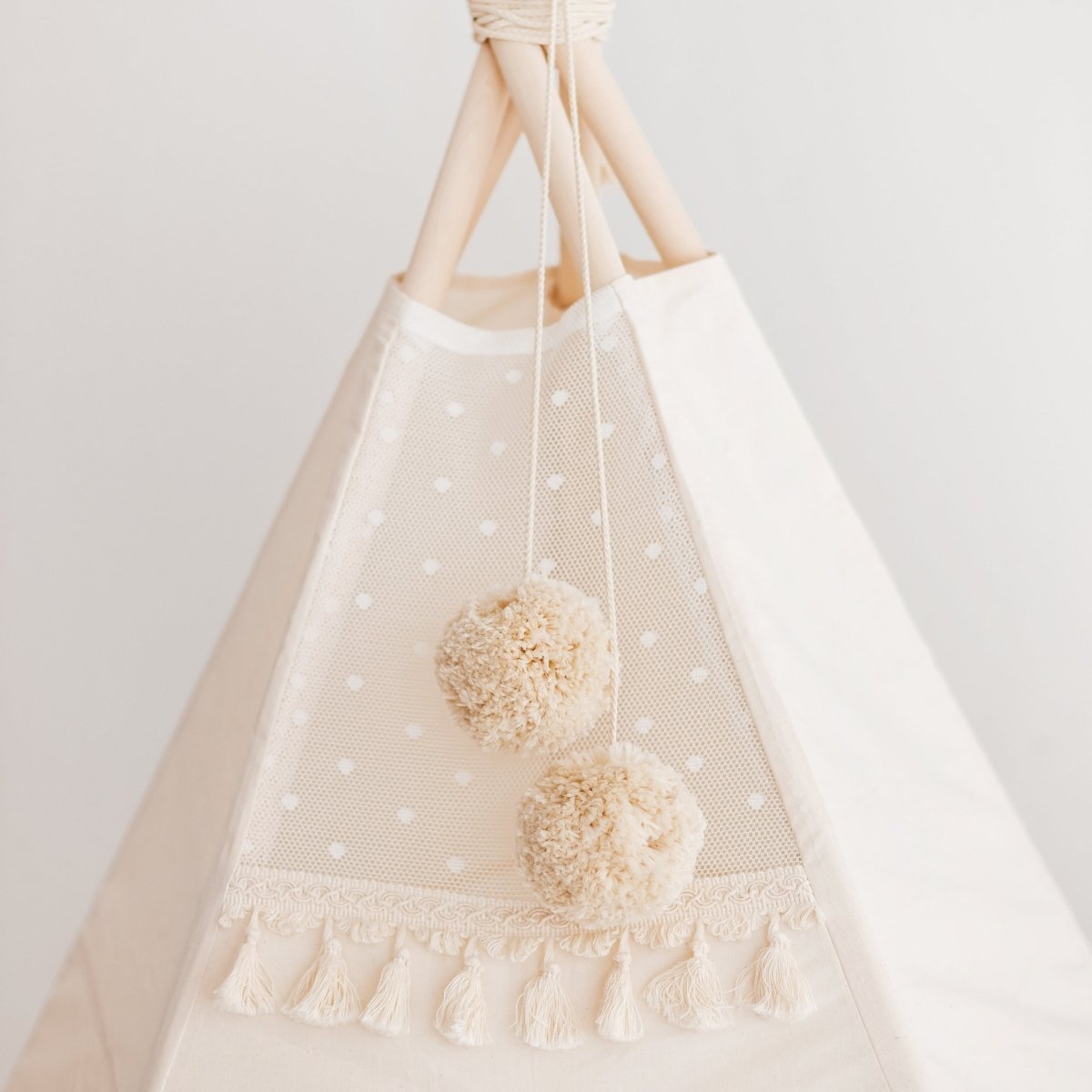 MINICAMP Extra Large Indoor Teepee Tent with Tassels Decor – XL Teepees for children, available at Learning Bugs UK