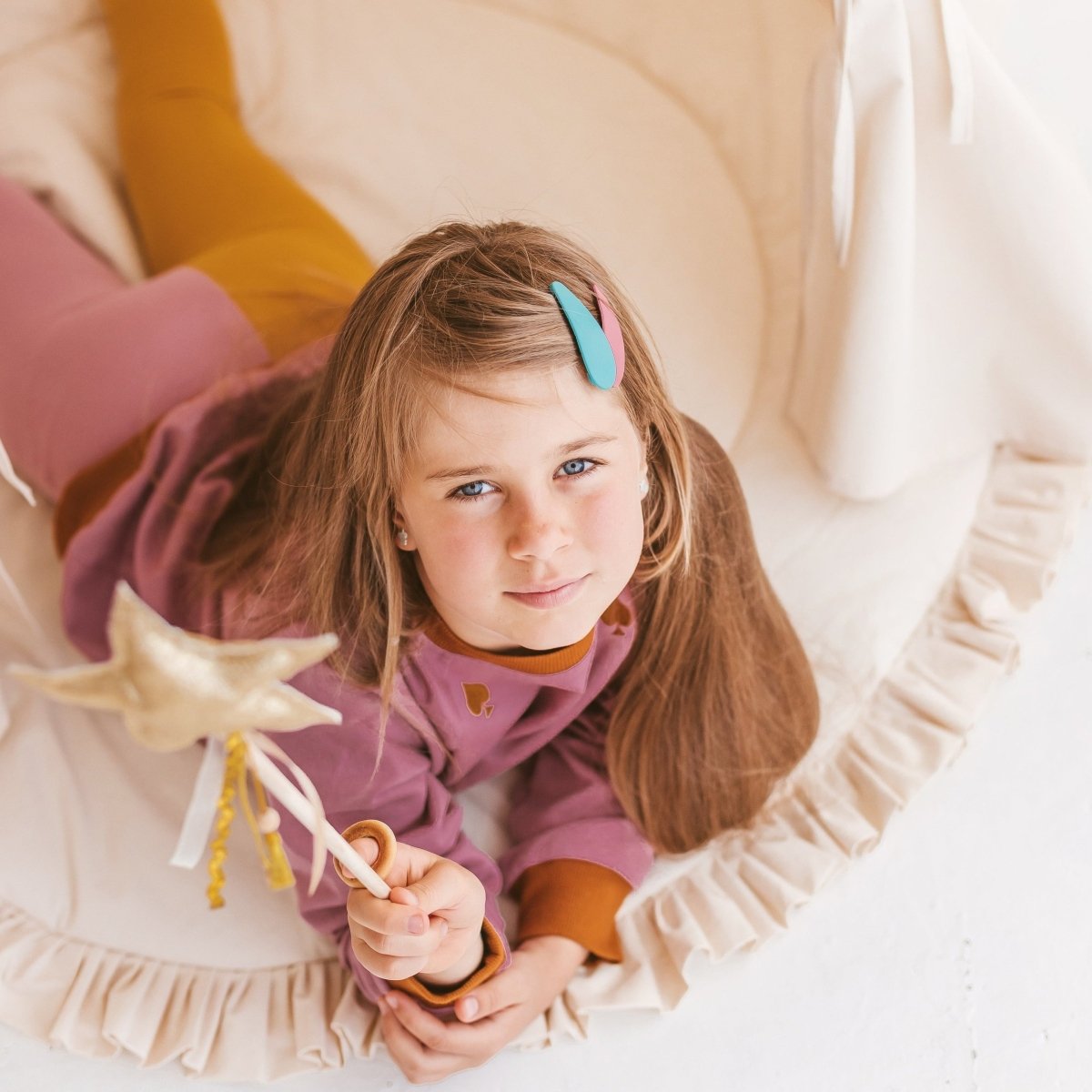 MINICAMP Kids Playmat with Ruffled Border in Ecru – Playmats for children, available at Learning Bugs UK