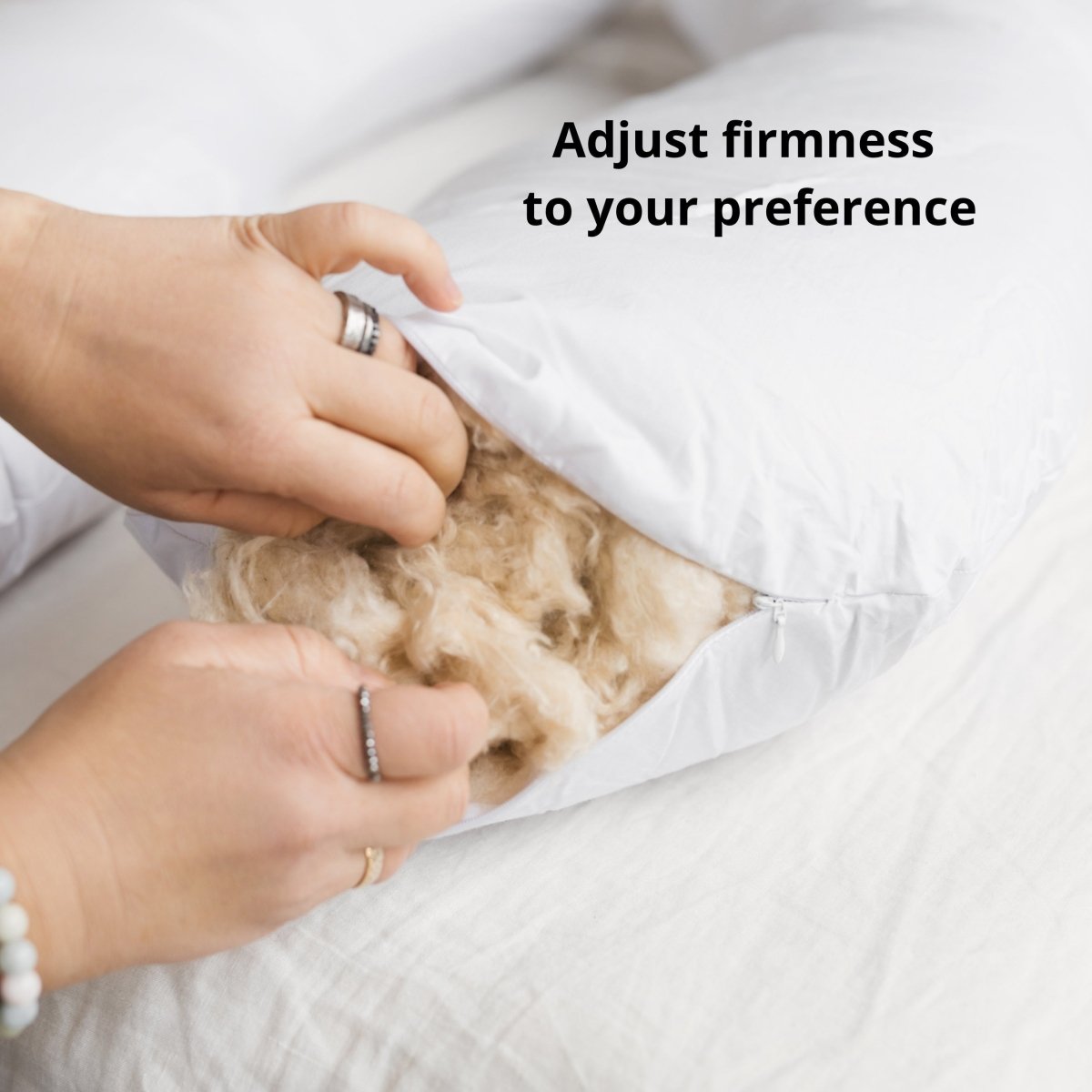 MINICAMP C-Shape Nursing & Maternity Pillow with Organic Milk White Cover | Kapok & Latex Blend or PES Filling – Nursing Pillows for children, available at Learning Bugs UK
