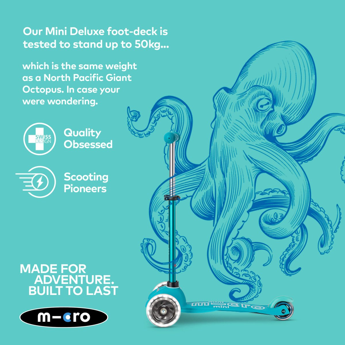 Mini Micro Scooter Deluxe LED – for children, available at Learning Bugs UK