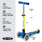 Micro Scooters Mini Micro Scooter Deluxe LED – Scooters for children, available at Learning Bugs UK