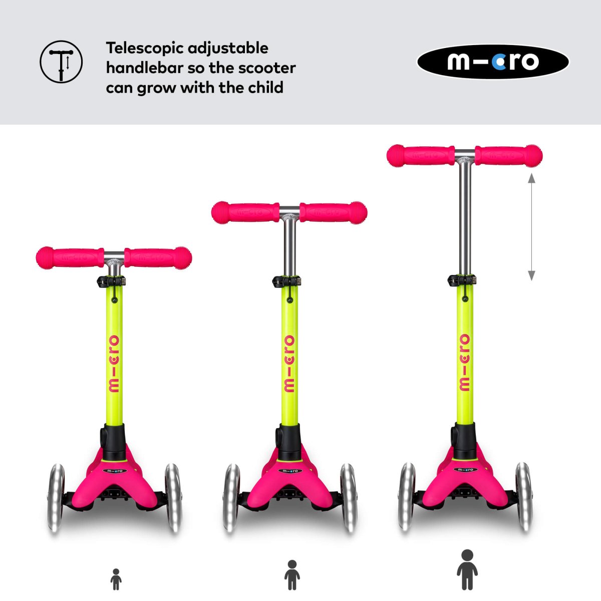 Micro Scooters Mini Micro Scooter Deluxe LED – Scooters for children, available at Learning Bugs UK