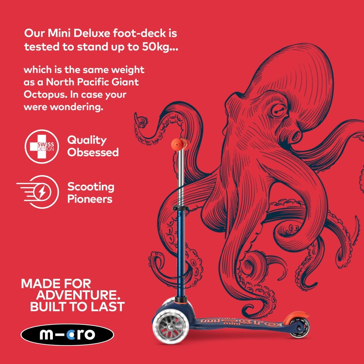 Micro Scooters Mini Micro Scooter Deluxe LED – Scooters for children, available at Learning Bugs UK