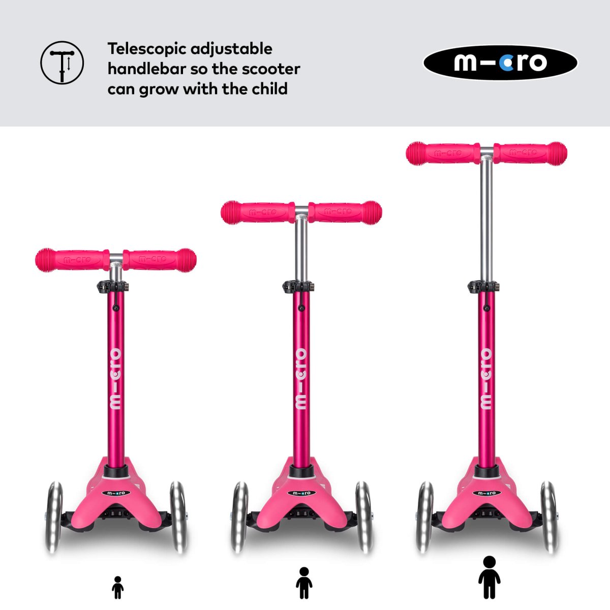 Micro Scooters Mini Micro Scooter Deluxe LED – Scooters for children, available at Learning Bugs UK