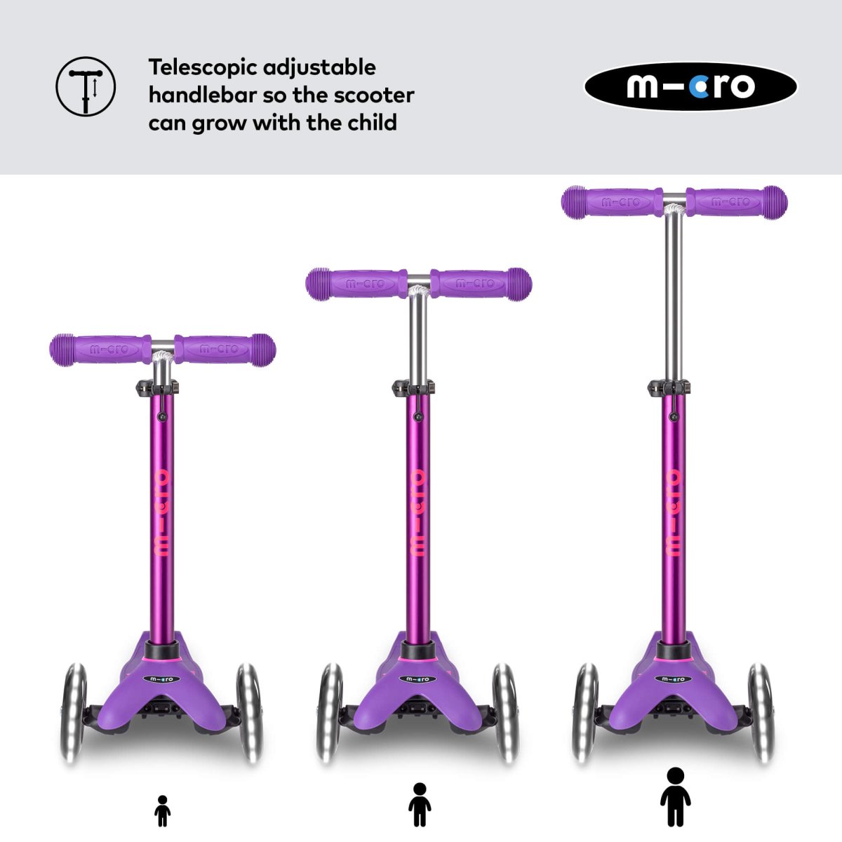 Micro Scooters Mini Micro Scooter Deluxe LED – Scooters for children, available at Learning Bugs UK