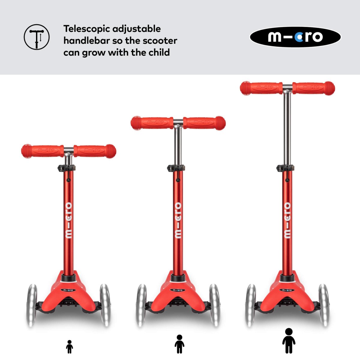 Micro Scooters Mini Micro Scooter Deluxe LED – Scooters for children, available at Learning Bugs UK