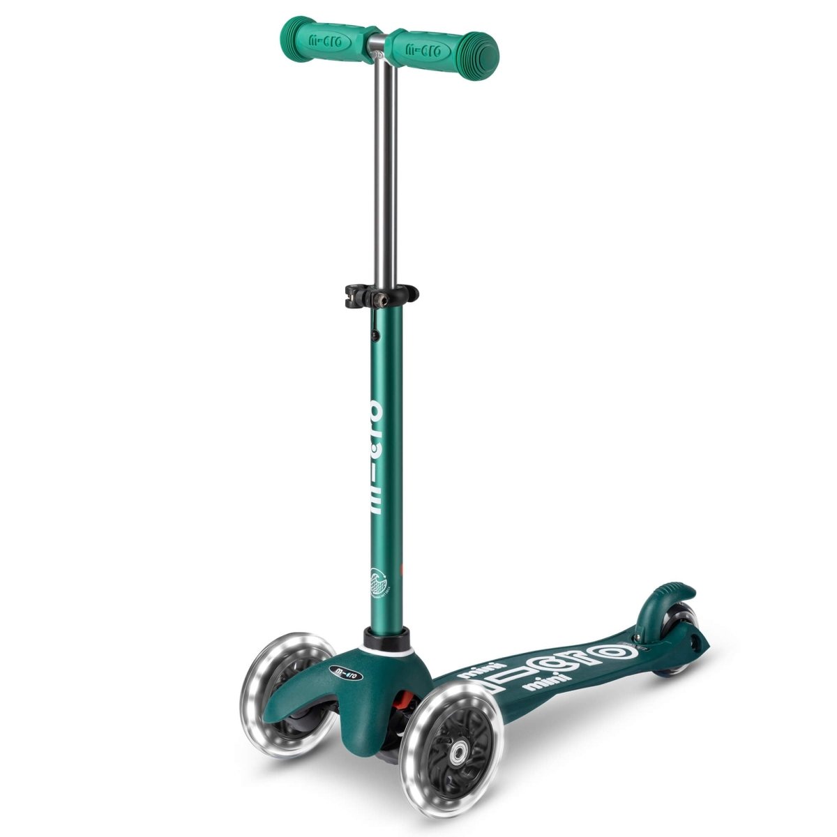 Mini Micro Scooter Deluxe ECO LED - Green – for children, available at Learning Bugs UK