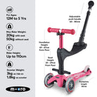 Micro Scooters Mini Micro 3-in-1 Deluxe Plus Scooter – Scooters for children, available at Learning Bugs UK