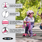Micro Scooters Mini Micro 3-in-1 Deluxe Plus Scooter – Scooters for children, available at Learning Bugs UK