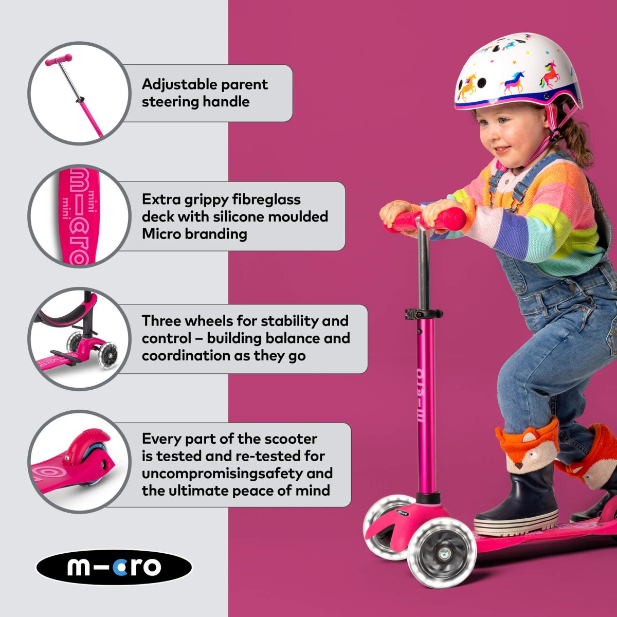 Micro Scooters Mini Micro 4-in-1 Mini 2 Grow Scooter – Scooters for children, available at Learning Bugs UK