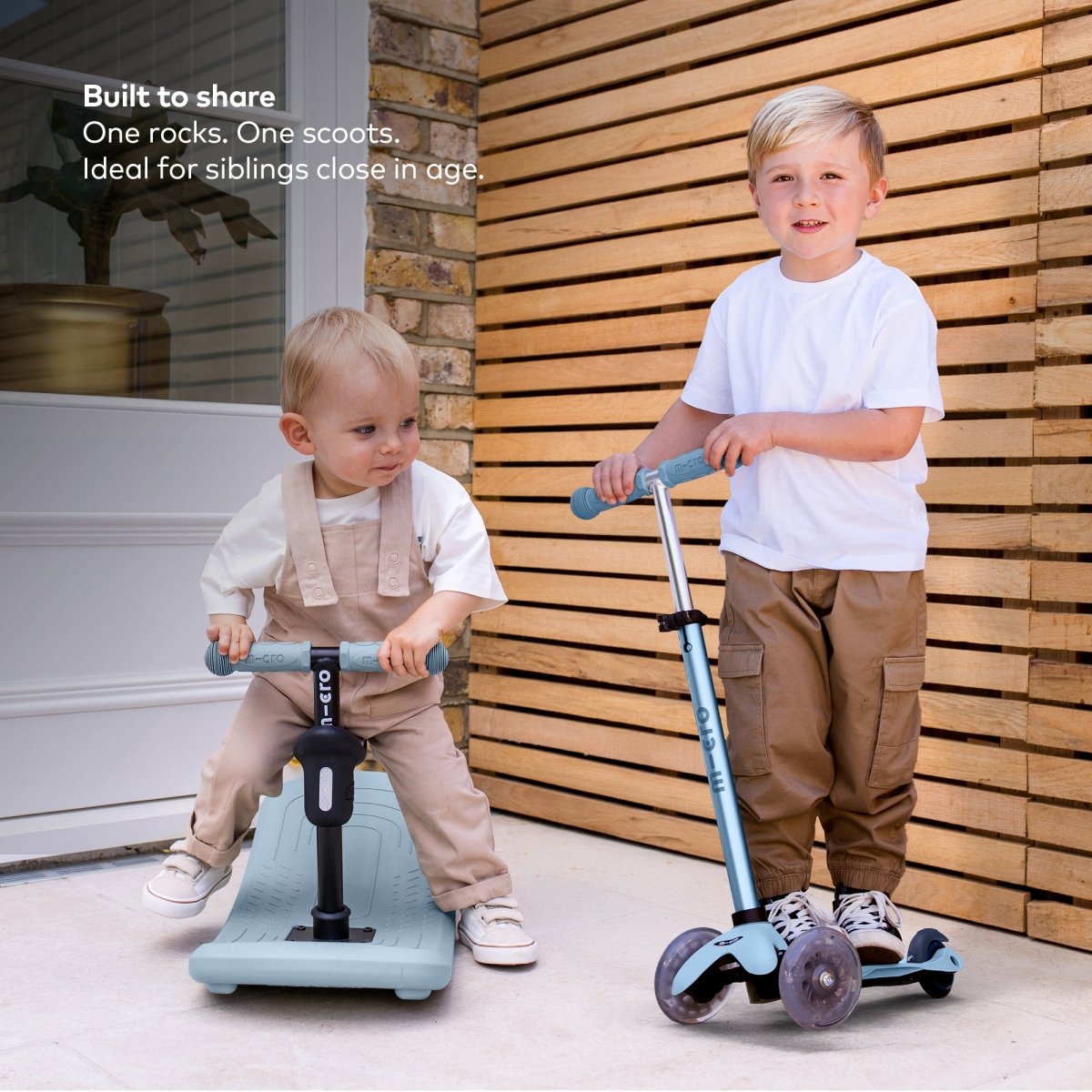 Mini Micro 6-in-1 Rock & Go Scooter – for children, available at Learning Bugs UK