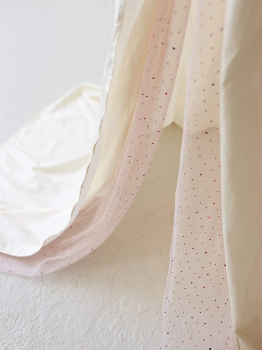 MINICAMP Kids Bed Canopy with Tulle & Tassels in Cream – Teepees for children, available at Learning Bugs UK