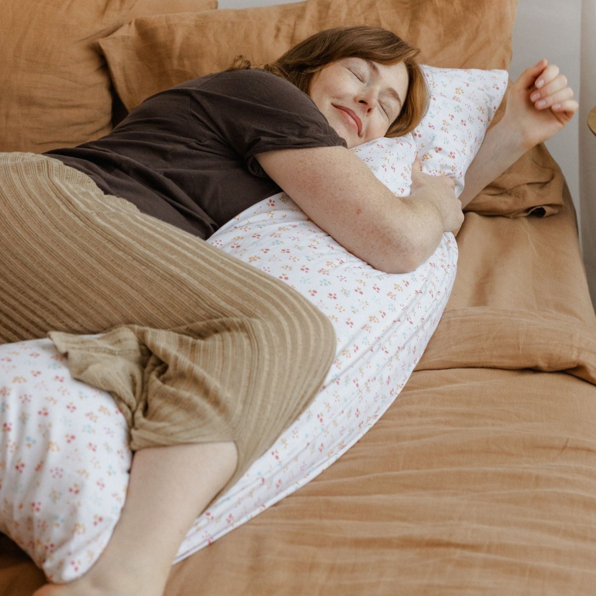 MINICAMP Full Body Pillow for Sleeping & Lumbar Support with Organic Cover in Milk White – Lumbar Pillows for children, available at Learning Bugs UK
