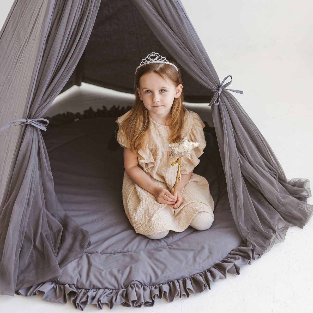MINICAMP Fairy Kids Play Tent in Grey – Teepees for children, available at Learning Bugs UK