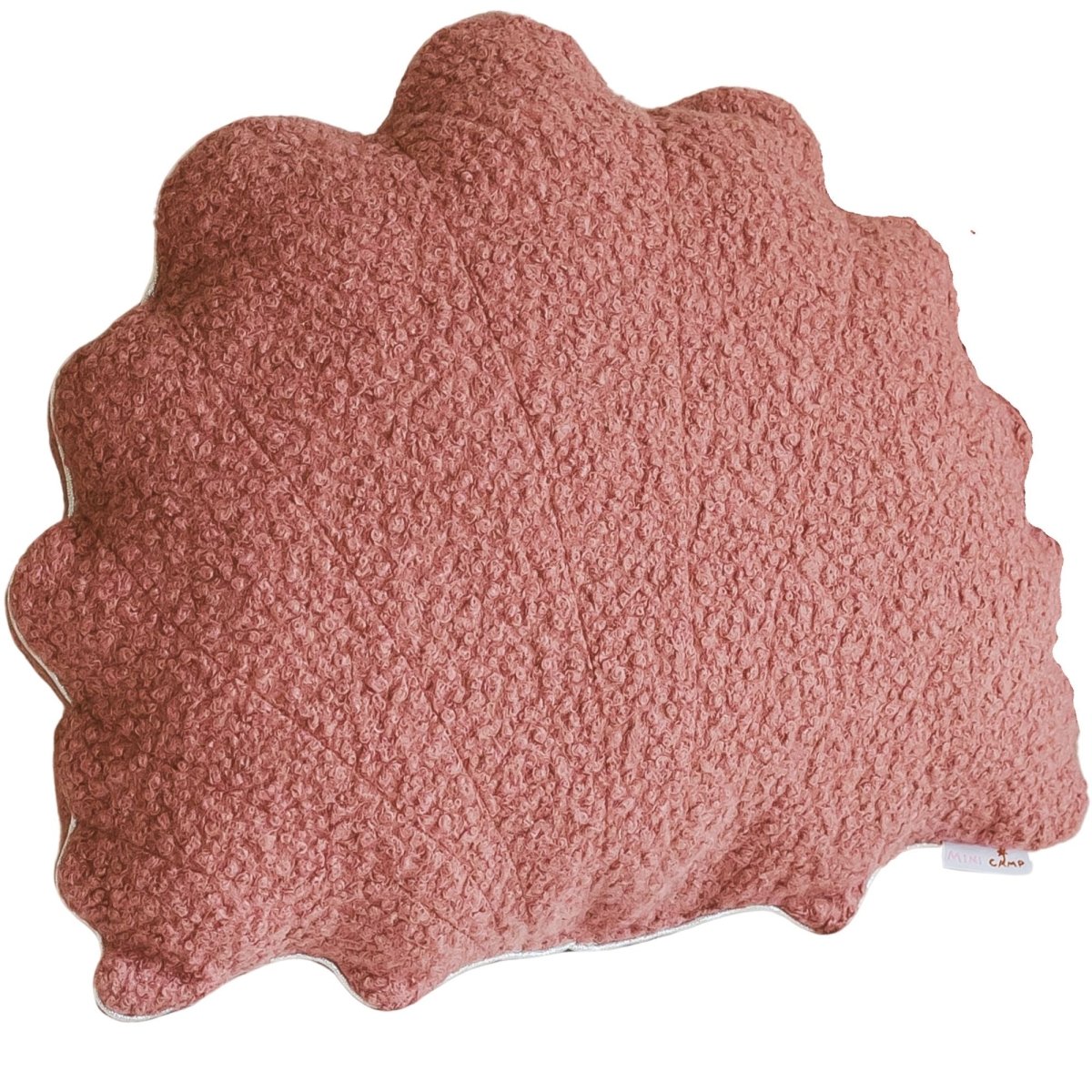 MINICAMP Rose Boucle Sea Shell Pillow with Chic Metallic Trim – Decorative Pillows for children, available at Learning Bugs UK