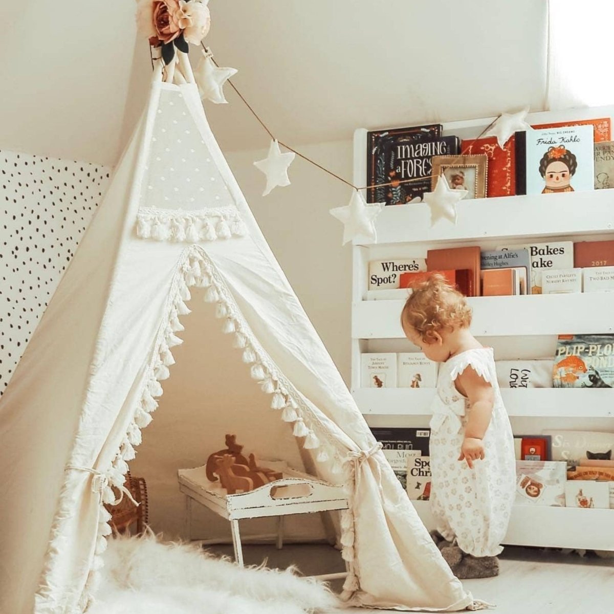 MINICAMP Boho Kids Teepee with Tassels – Teepees for children, available at Learning Bugs UK
