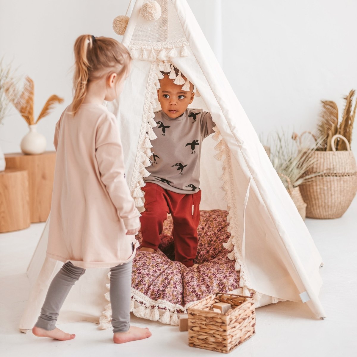 MINICAMP Boho Kids Teepee with Tassels – Teepees for children, available at Learning Bugs UK