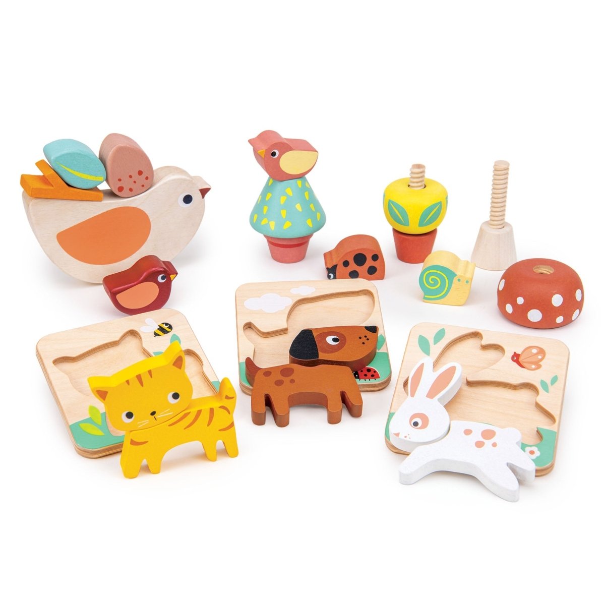 24 Months Garden Playtime Set – wooden toddler toy for children, available at Learning Bugs UK