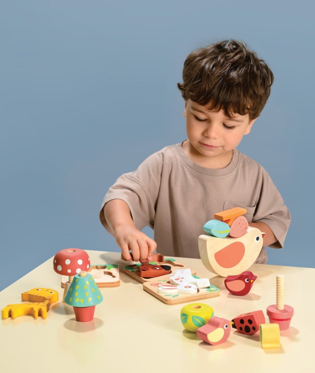 24 Months Garden Playtime Set – wooden toddler toy for children, available at Learning Bugs UK
