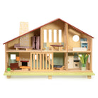 Buy Cedar Chalet (furniture included) | Wooden dolls house for kids by Learning Bugs UK