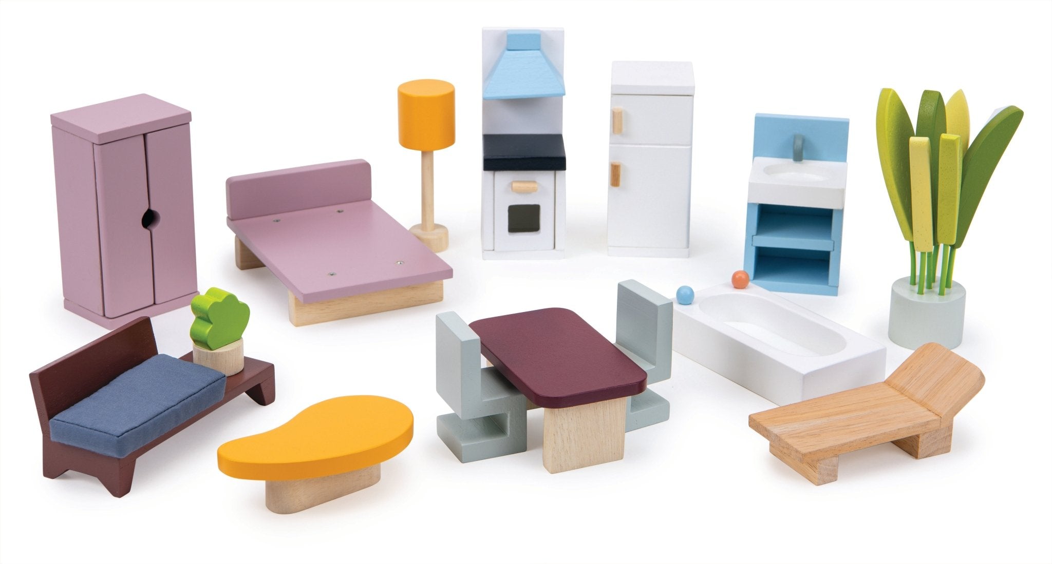 Buy Cedar Chalet (furniture included) | Wooden dolls house for kids by Learning Bugs UK