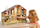 Buy Cedar Chalet (furniture included) | Wooden dolls house for kids by Learning Bugs UK
