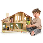 Buy Cedar Chalet (furniture included) | Wooden dolls house for kids by Learning Bugs UK