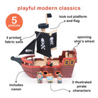 Buy Fishbones Pirate Ship | Wooden boat for kids by Learning Bugs UK