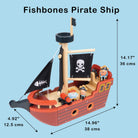 Buy Fishbones Pirate Ship | Wooden boat for kids by Learning Bugs UK