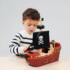 Buy Fishbones Pirate Ship | Wooden boat for kids by Learning Bugs UK