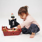 Buy Fishbones Pirate Ship | Wooden boat for kids by Learning Bugs UK