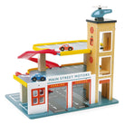 Buy Multi Level Garage with Lift | Wooden garage playset + cars for kids by Learning Bugs UK