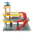Buy Multi Level Garage with Lift | Wooden garage playset + cars for kids by Learning Bugs UK