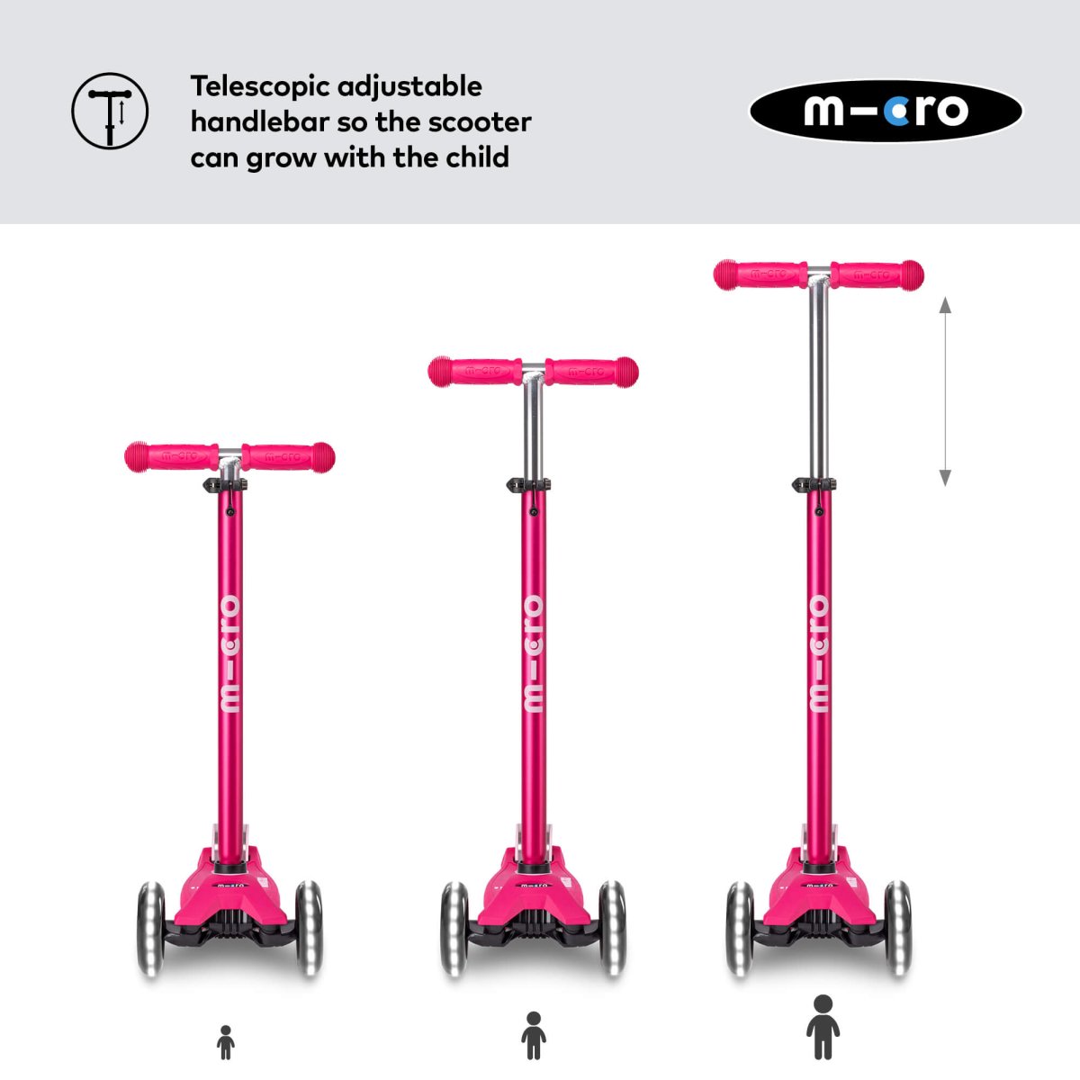 Micro Scooters Maxi Micro Scooter Deluxe LED – Scooters for children, available at Learning Bugs UK