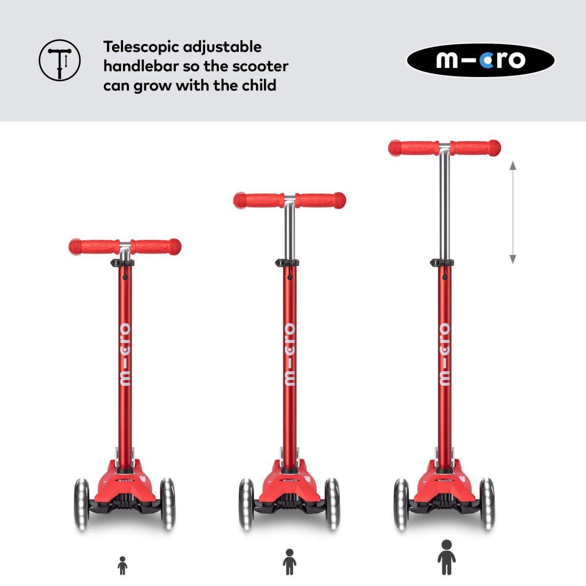 Micro Scooters Maxi Micro Scooter Deluxe LED – Scooters for children, available at Learning Bugs UK