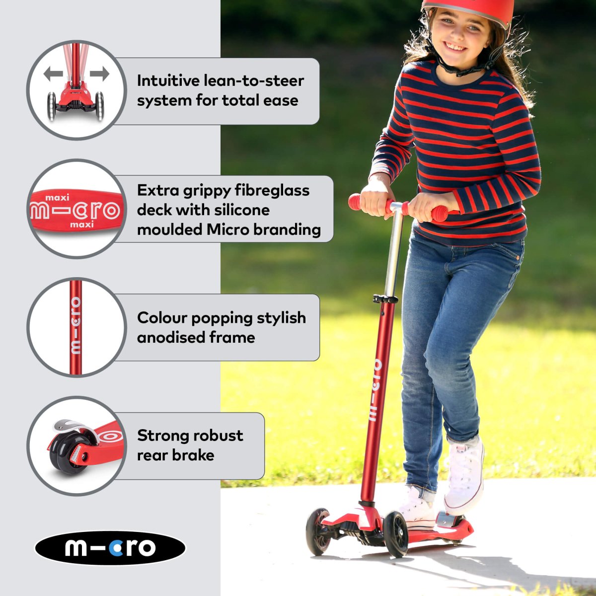 Micro Scooters Maxi Micro Scooter Deluxe LED – Scooters for children, available at Learning Bugs UK
